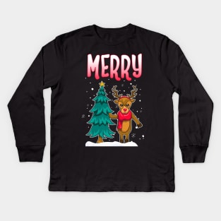 Christmas Matching Couples Sweaters Kids Long Sleeve T-Shirt